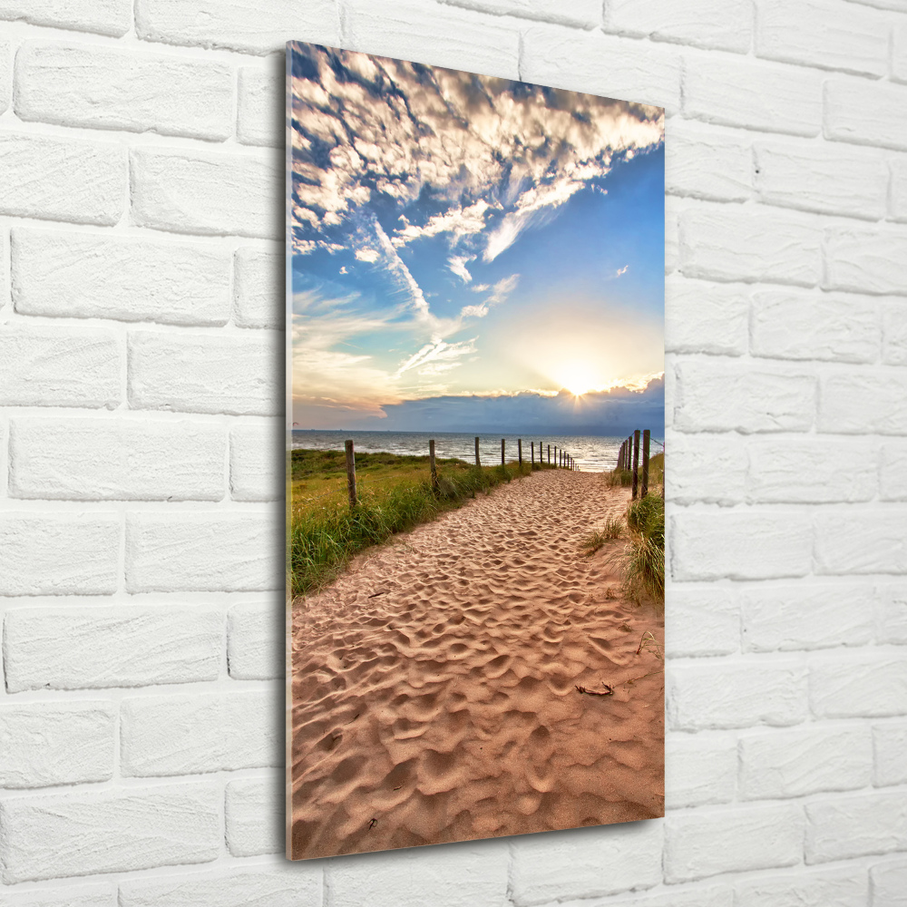 Tableau photo sur verre Chemin vers la plage