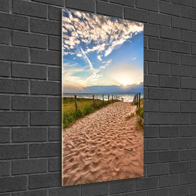 Tableau photo sur verre Chemin vers la plage