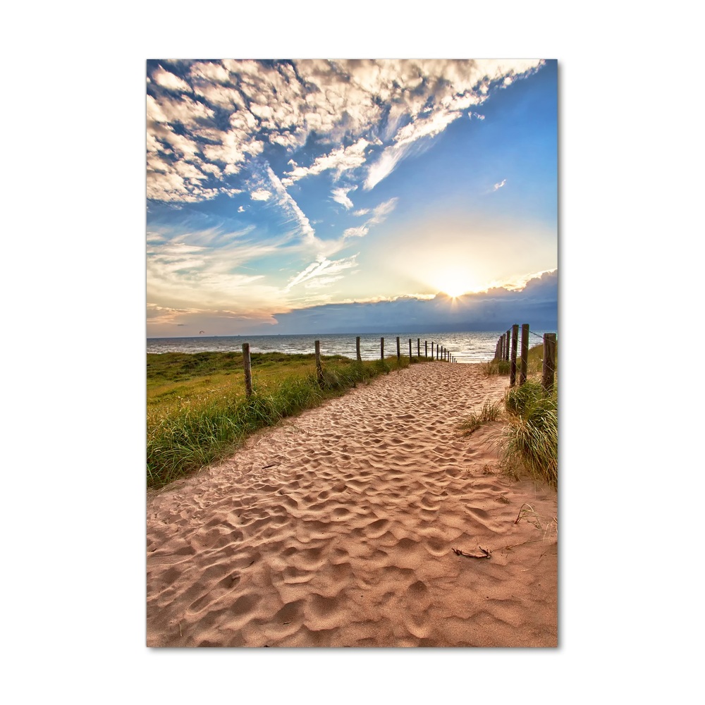 Tableau photo sur verre Chemin vers la plage