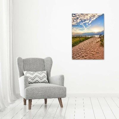 Tableau photo sur verre Chemin vers la plage