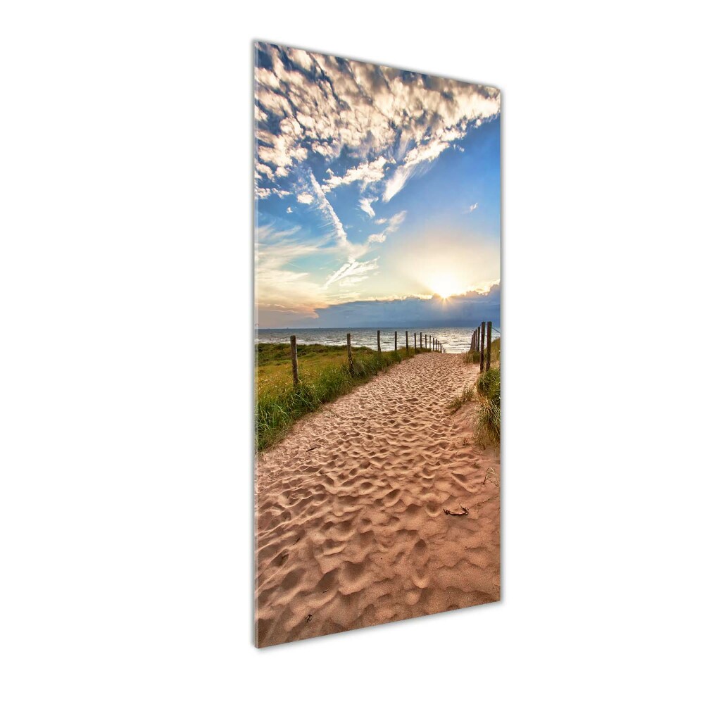 Tableau photo sur verre Chemin vers la plage