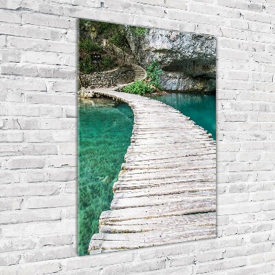 Tableau en verre Lacs de Plitvice