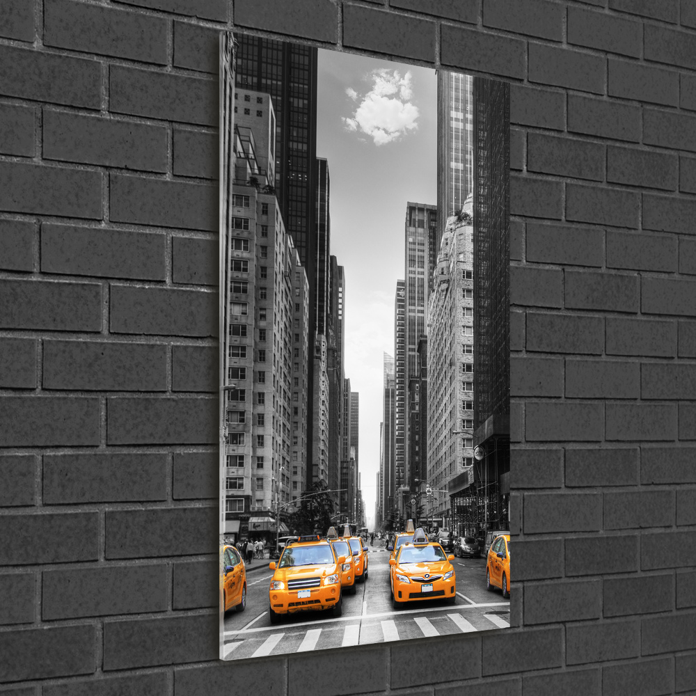 Tableau sur verre Taxi New York