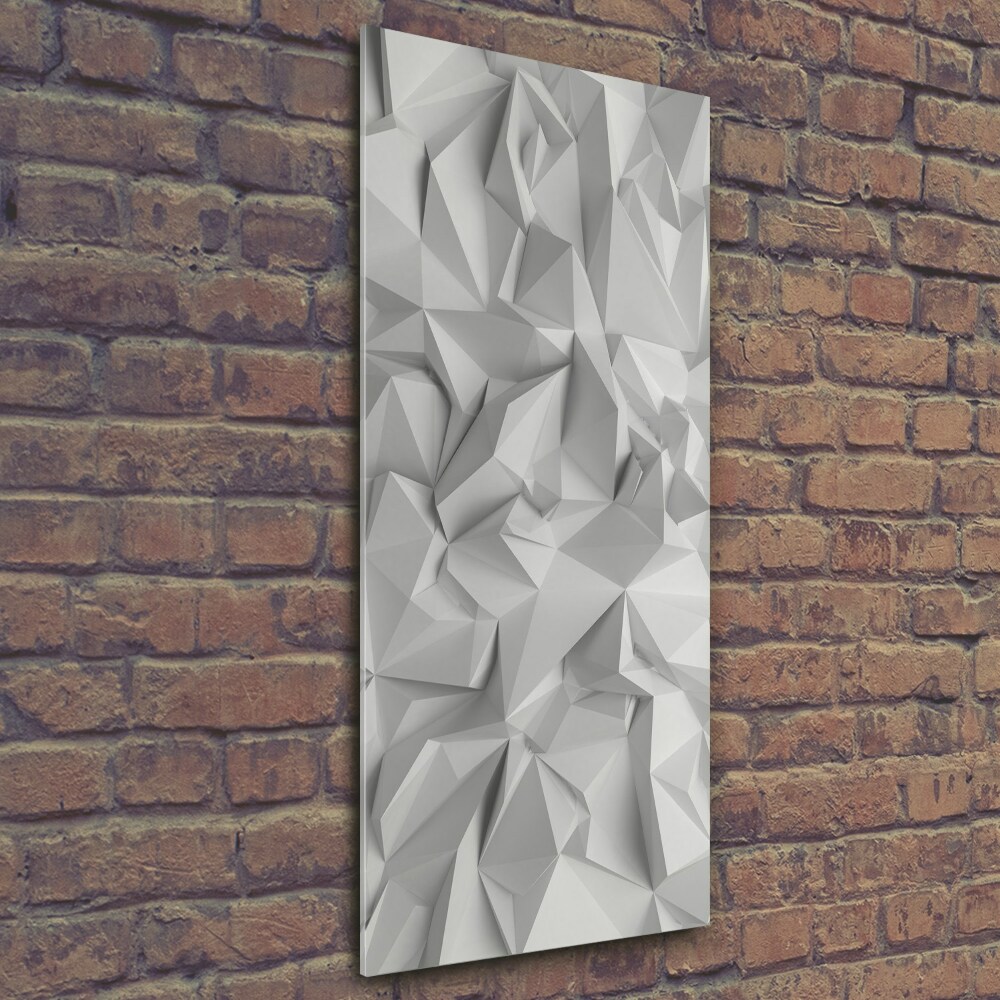 Tableau photo sur verre Abstraction 3D blanche