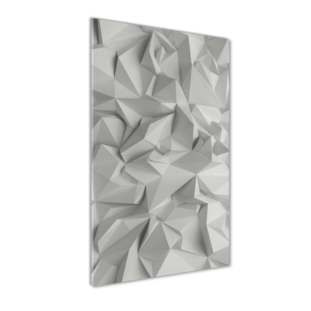 Tableau photo sur verre Abstraction 3D blanche