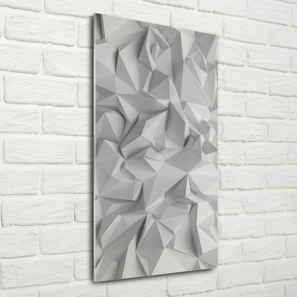 Tableau photo sur verre Abstraction 3D blanche