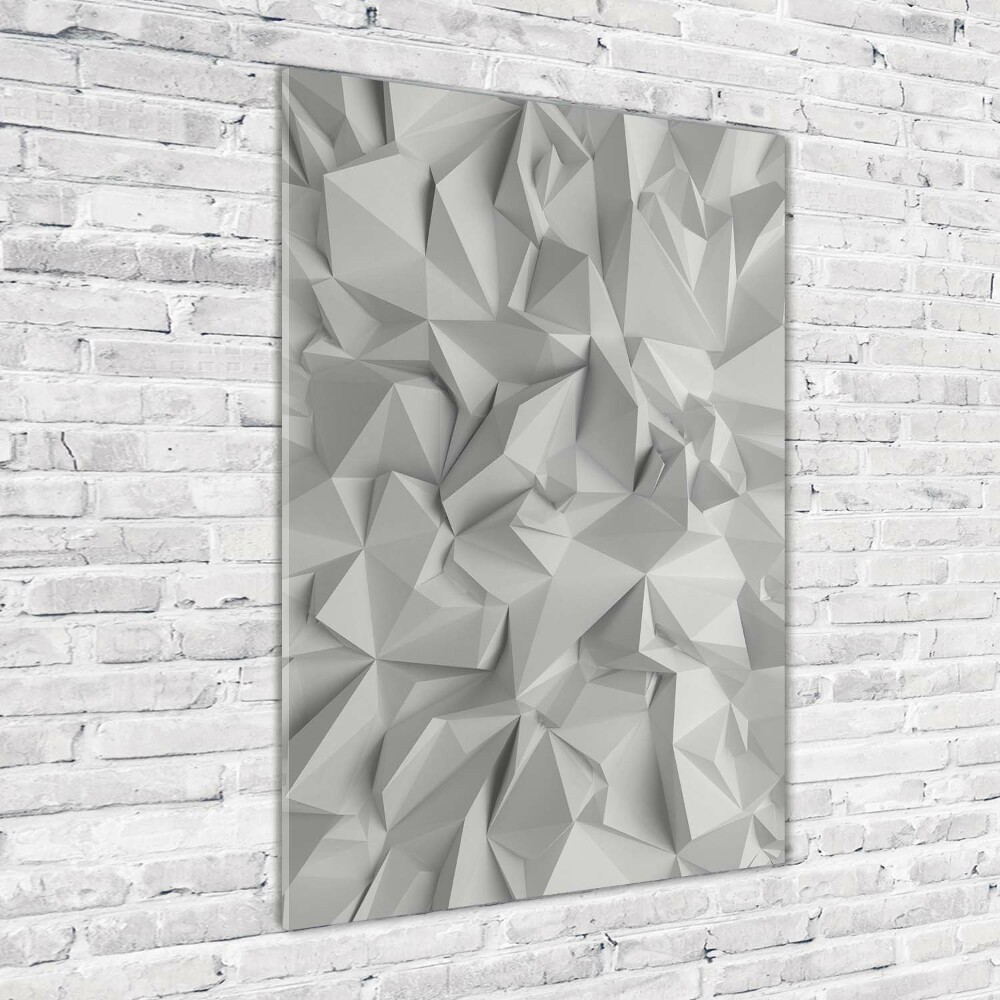 Tableau photo sur verre Abstraction 3D blanche