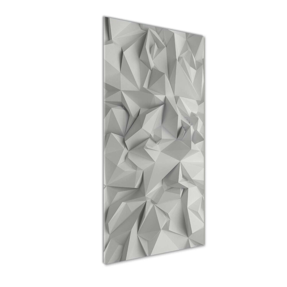 Tableau photo sur verre Abstraction 3D blanche