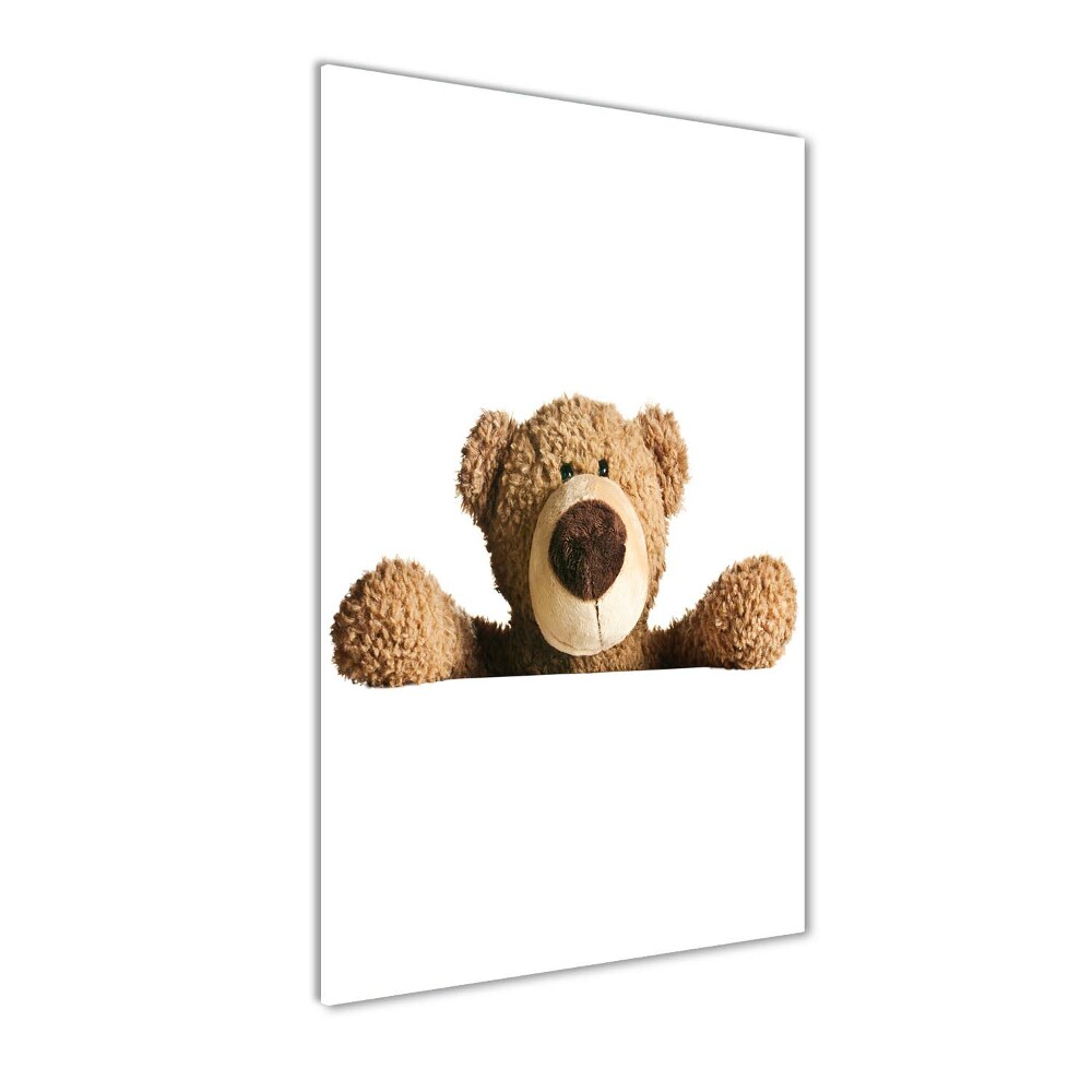 Tableau sur verre Ours en peluche