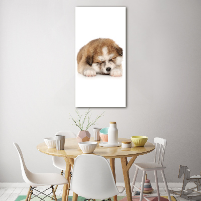 Tableau sur verre Chiot Akita