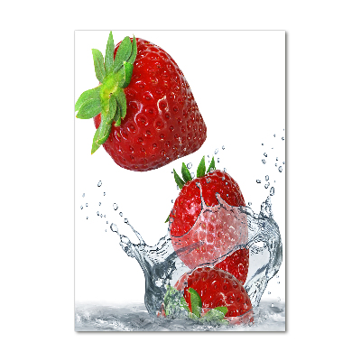 Tableau photo sur verre Fraises