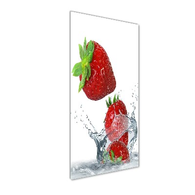 Tableau photo sur verre Fraises