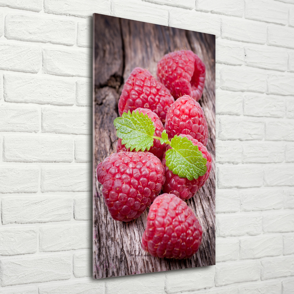 Tableau imprimé sur verre Les framboises