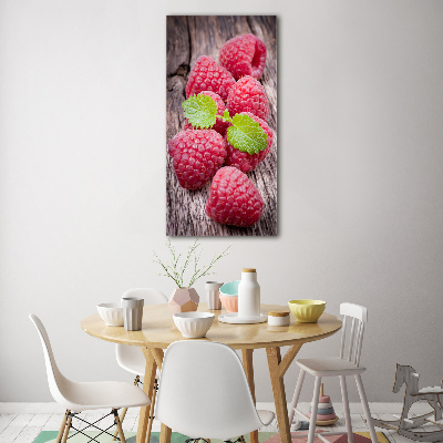 Tableau imprimé sur verre Les framboises