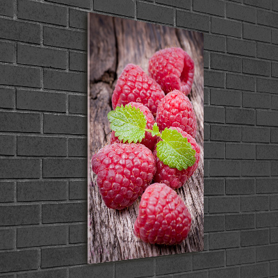 Tableau imprimé sur verre Les framboises