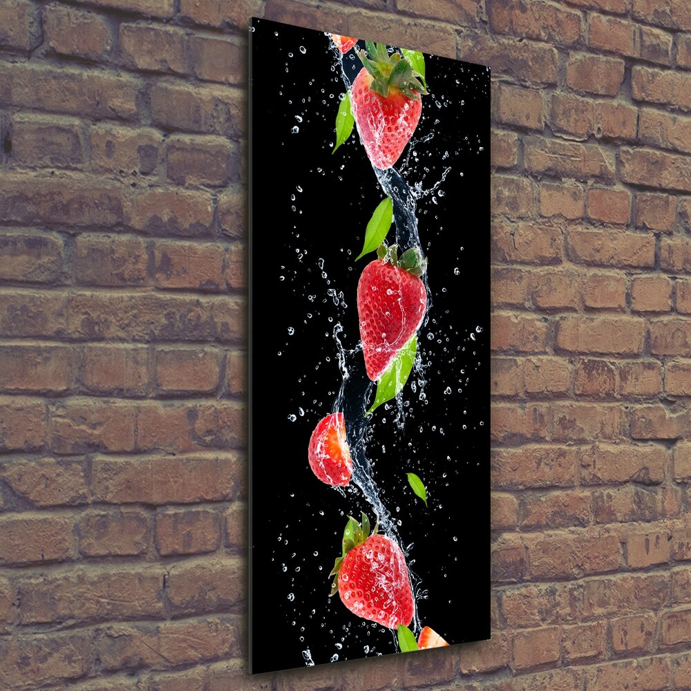 Tableau en verre Fraises