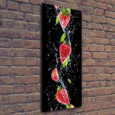 Tableau en verre Fraises