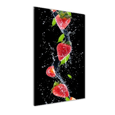 Tableau en verre Fraises