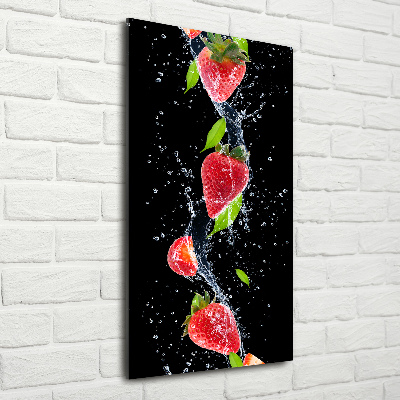 Tableau en verre Fraises