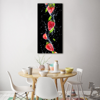 Tableau en verre Fraises