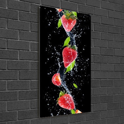 Tableau en verre Fraises