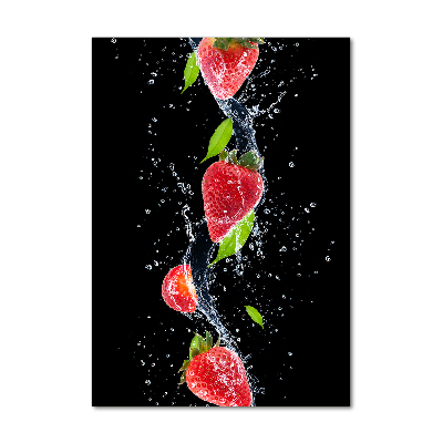 Tableau en verre Fraises