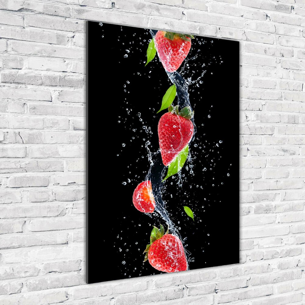 Tableau en verre Fraises