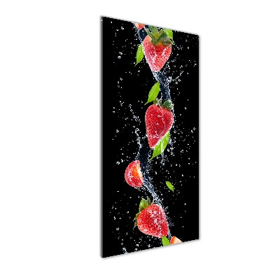 Tableau en verre Fraises