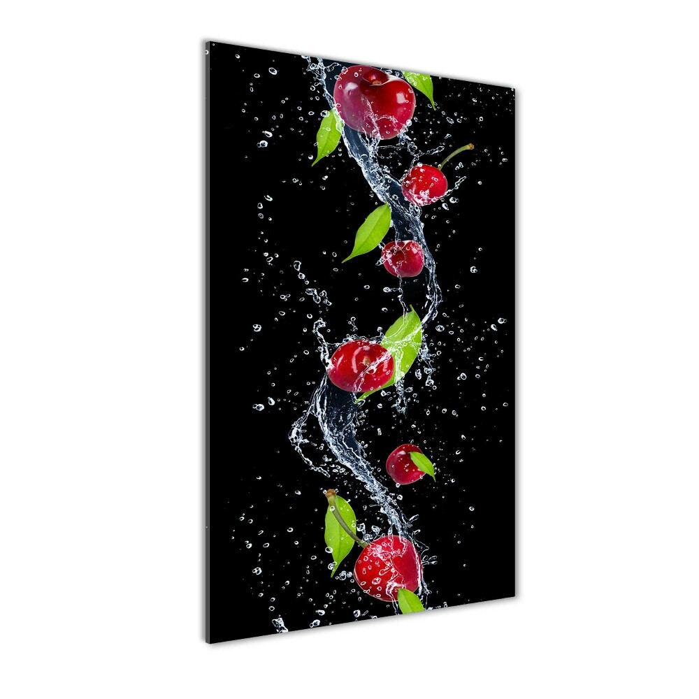 Tableau en verre Cerises