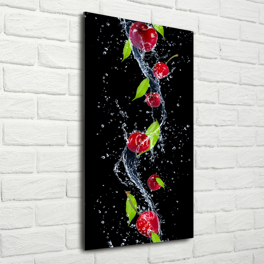 Tableau en verre Cerises