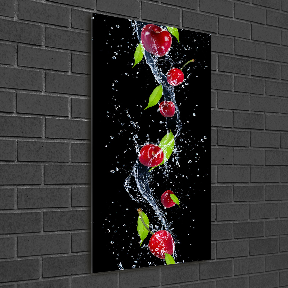 Tableau en verre Cerises