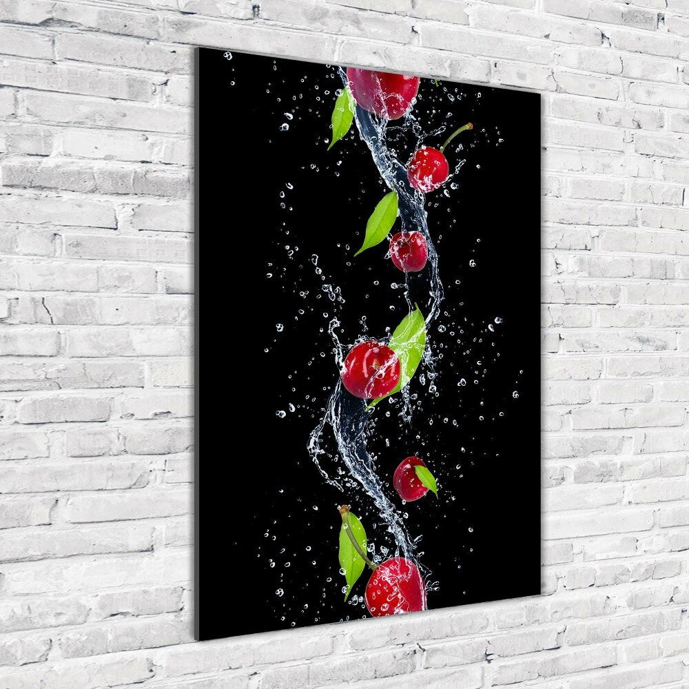 Tableau en verre Cerises