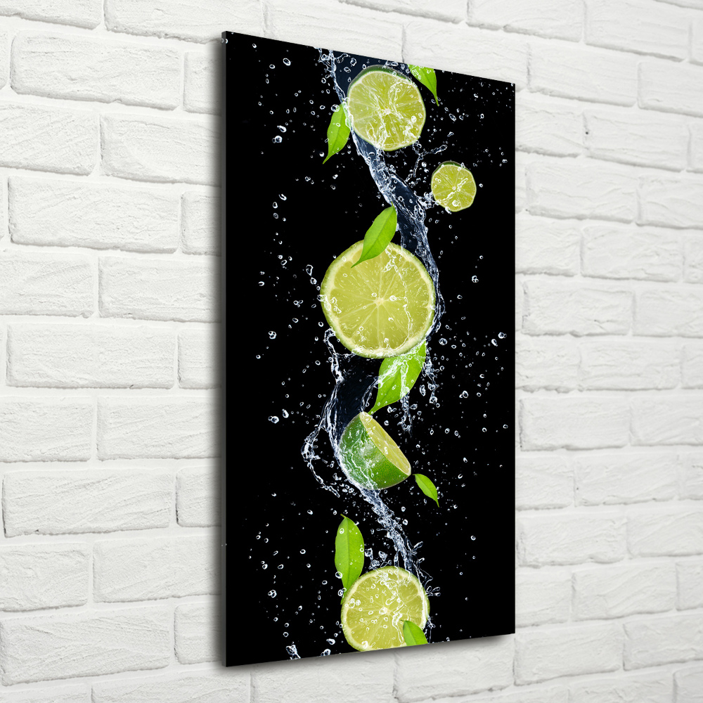 Tableau verre imprimé Citrons verts