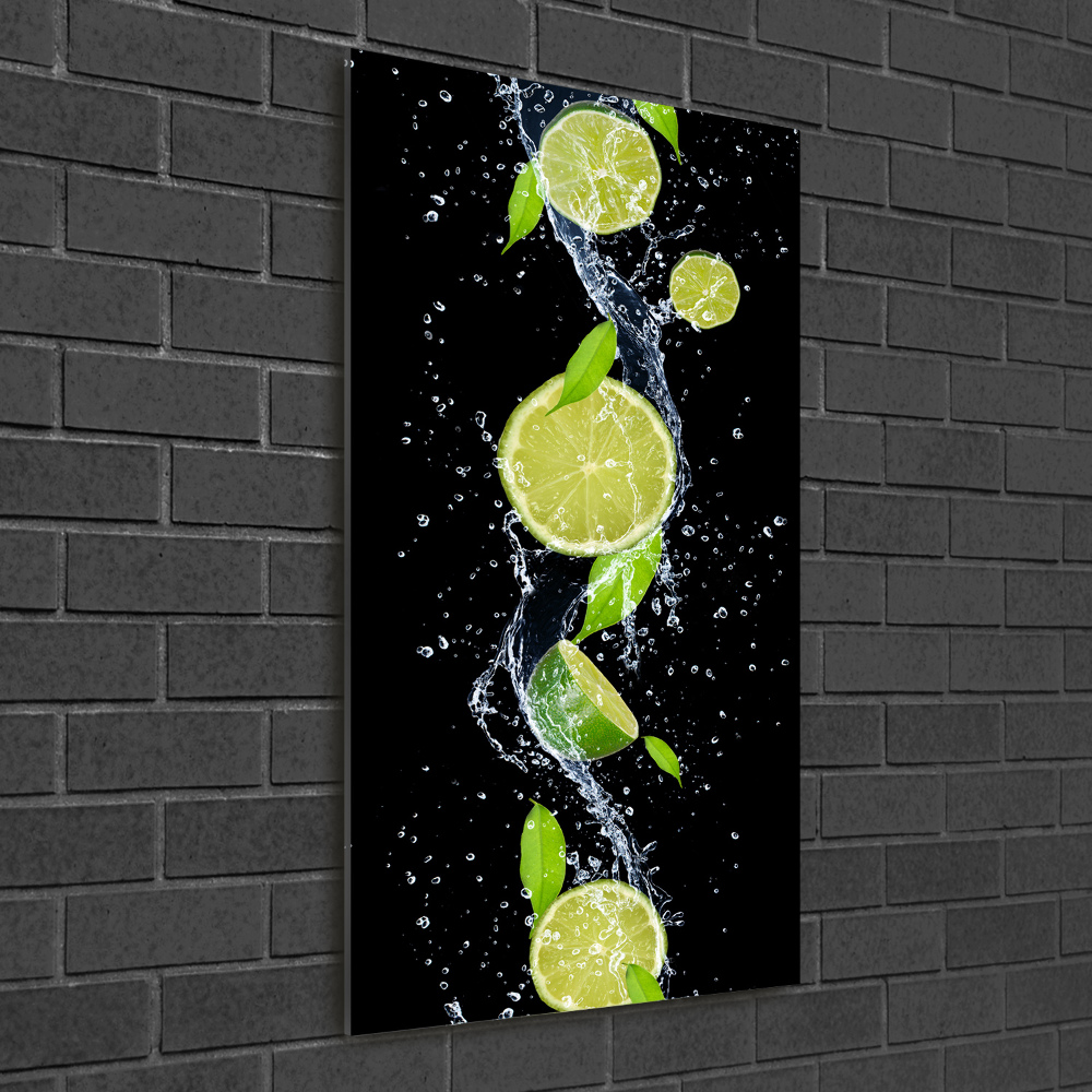 Tableau verre imprimé Citrons verts