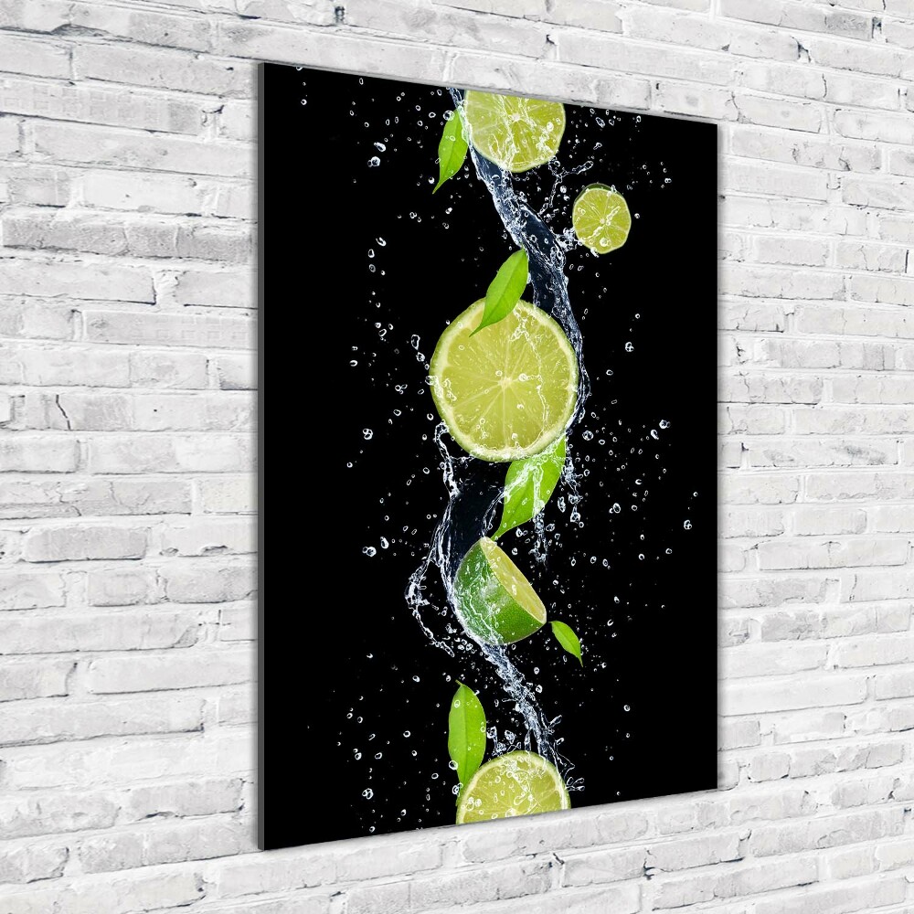 Tableau verre imprimé Citrons verts