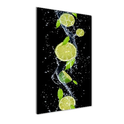 Tableau verre imprimé Citrons verts