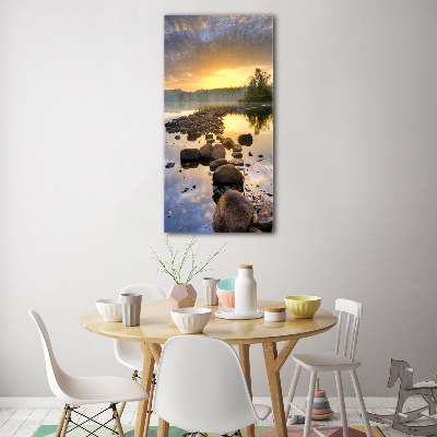 Tableau sur verre Lac