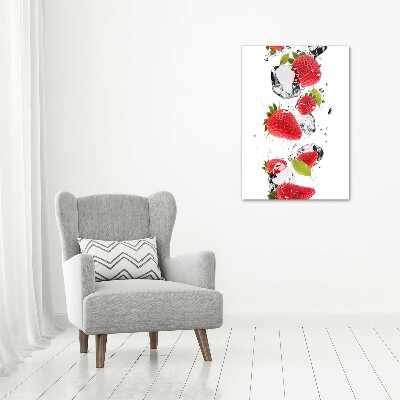 Tableau sur verre Fraises