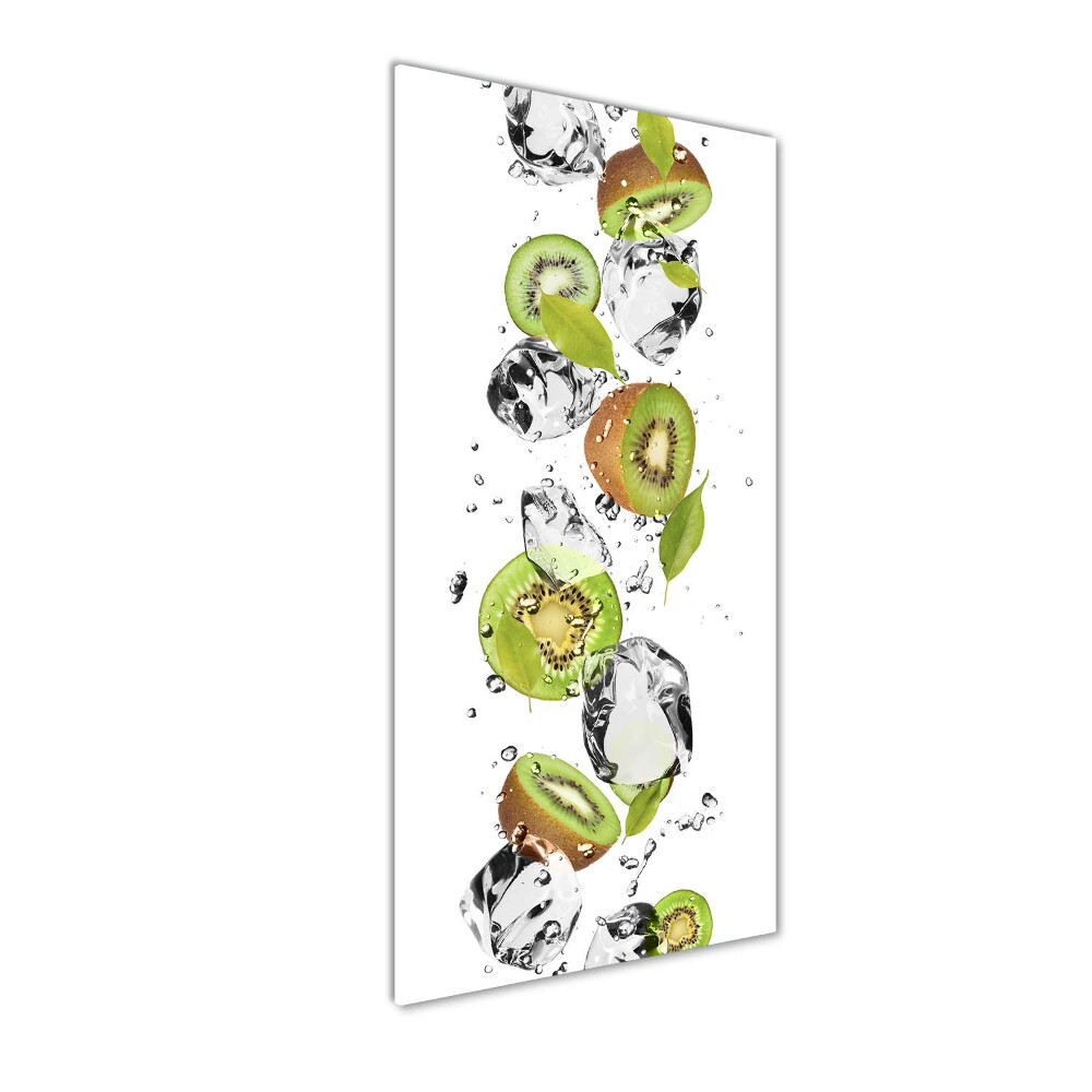 Tableau imprimé sur verre Kiwi et eau