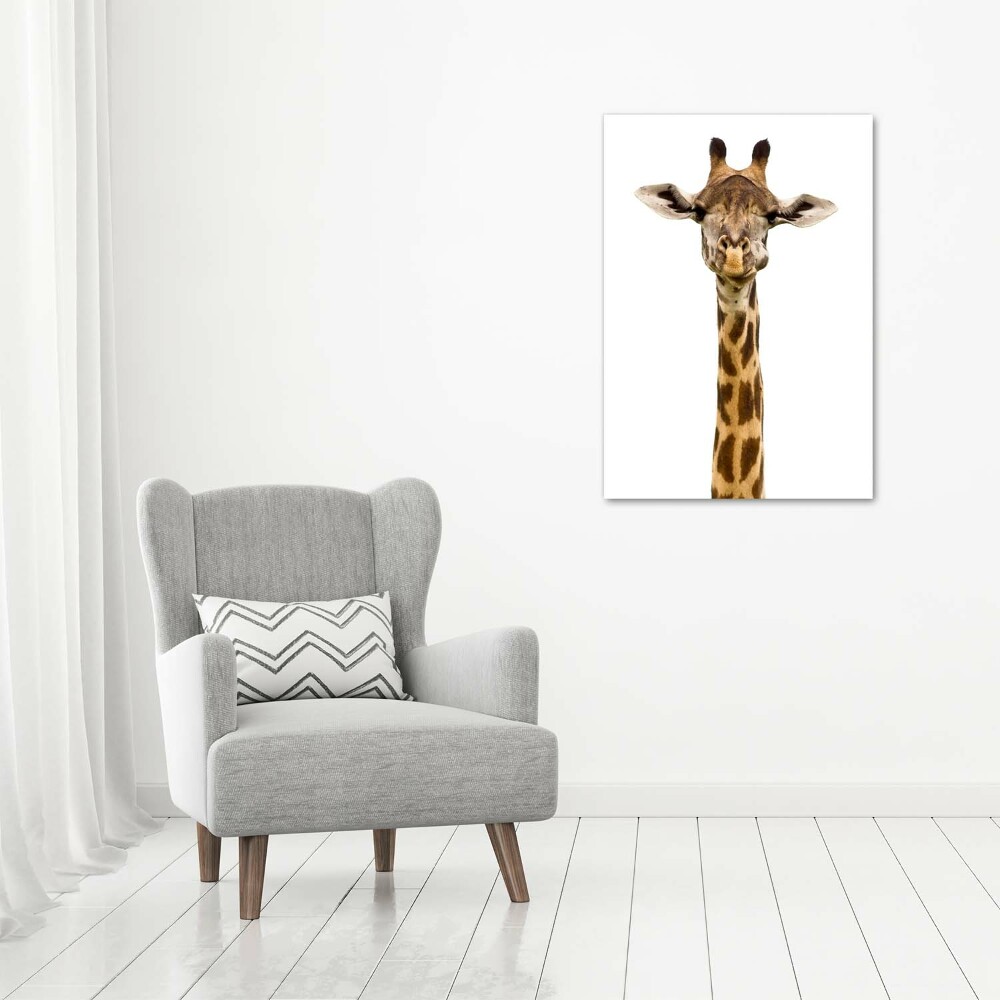 Tableau photo sur verre Girafe