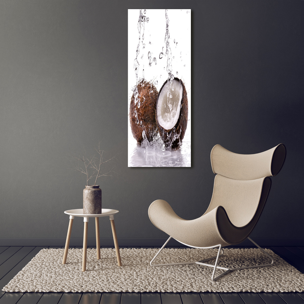 Tableau photo sur verre Noix de coco