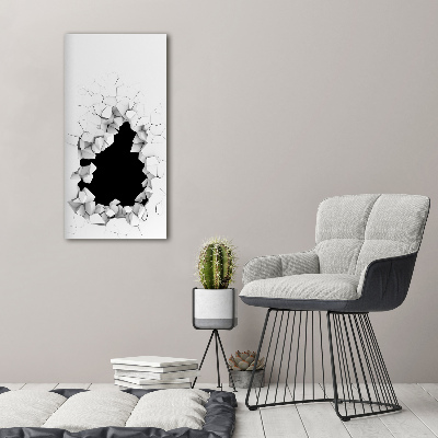 Tableau imprimé sur verre Trou dans le mur