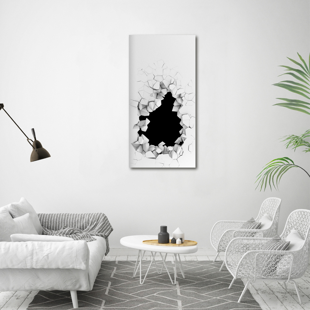 Tableau imprimé sur verre Trou dans le mur