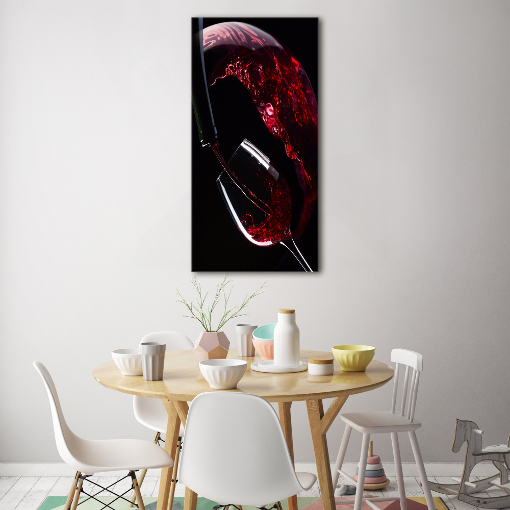 Tableau verre imprimé Vin rouge