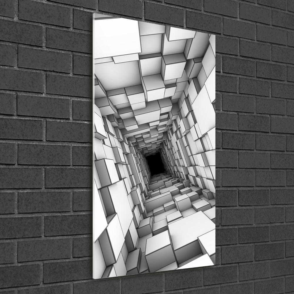 Tableau en verre Tunnel de cubes