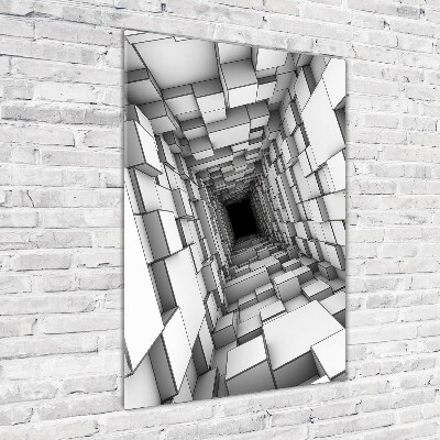 Tableau en verre Tunnel de cubes