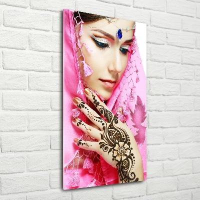 Tableau sur verre Femme indienne