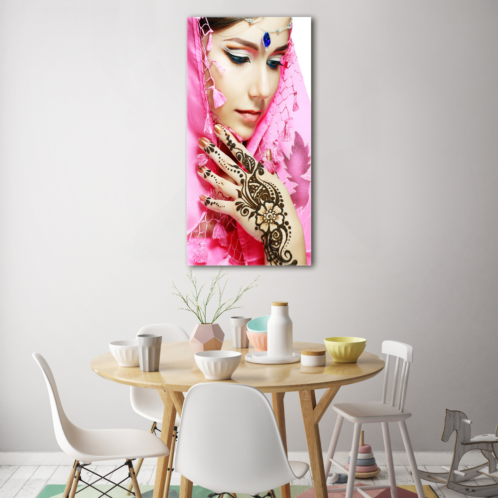 Tableau sur verre Femme indienne