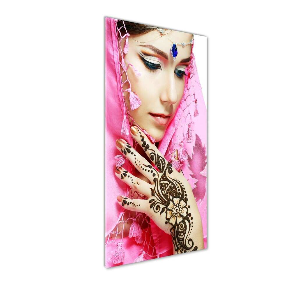 Tableau sur verre Femme indienne