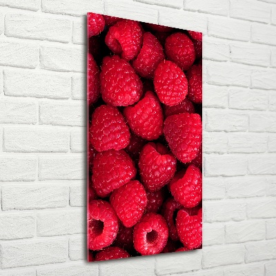 Tableau photo sur verre Framboises